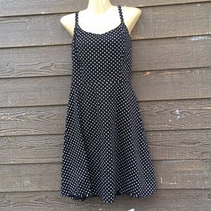 K & Company black dress with white polka dots